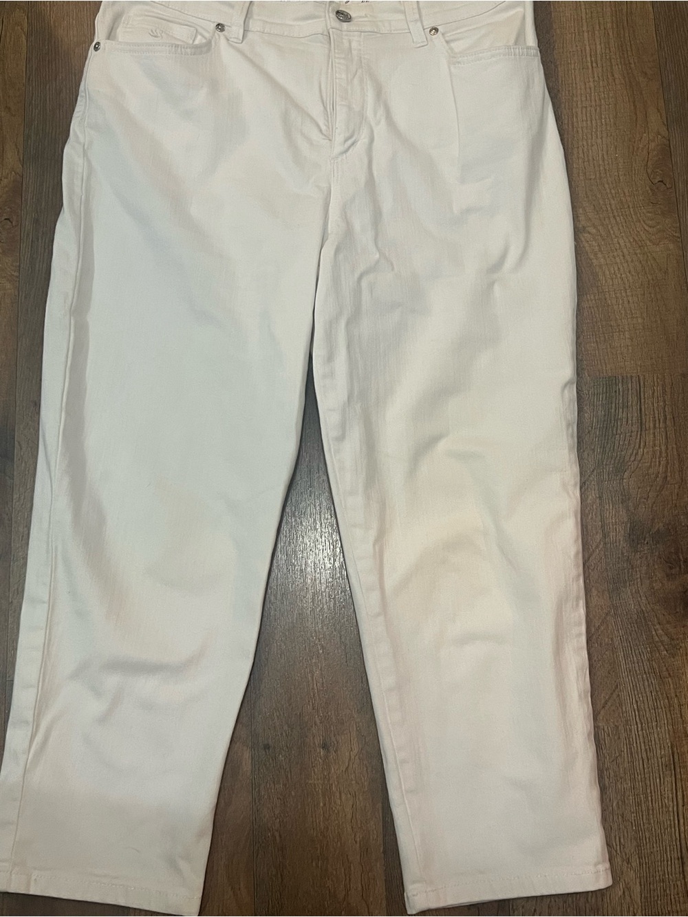 White Women's Stretch Capris- Classic High-Rise Size 10